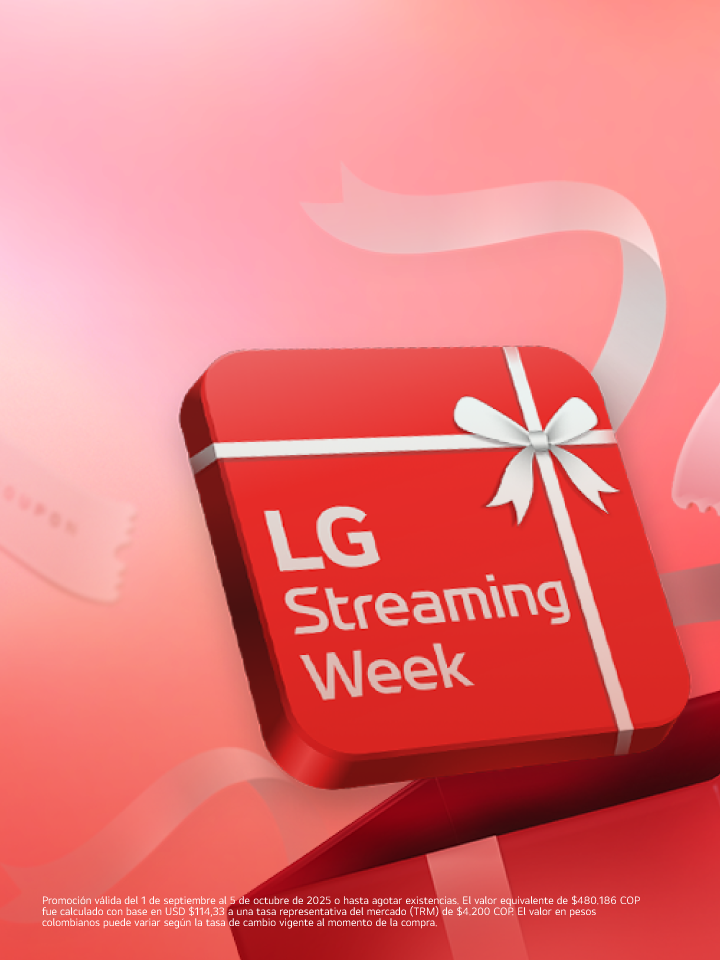 Se coloca un recuadro rojo con el texto “LG Streaming Week”.